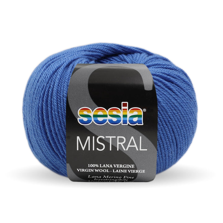 Gomitolo Sesia Mistral da 50 gr. VX 0273 blu porcellana