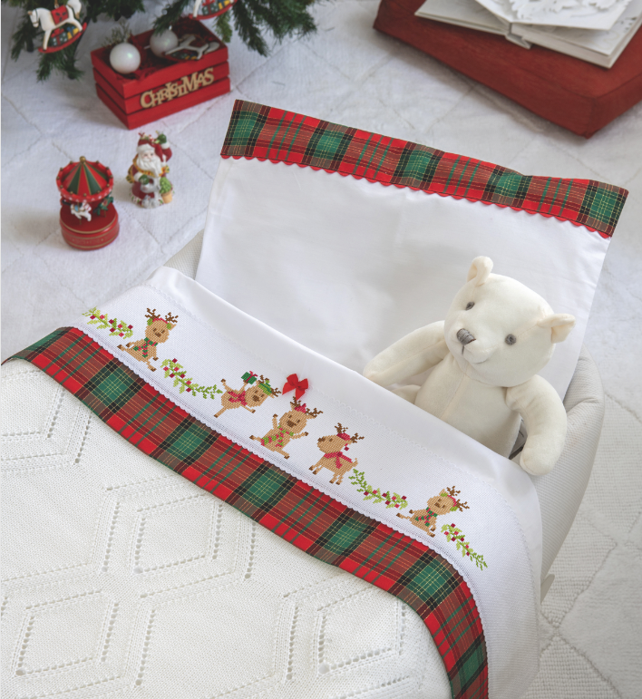 kit lenzuolino bordo scozzese