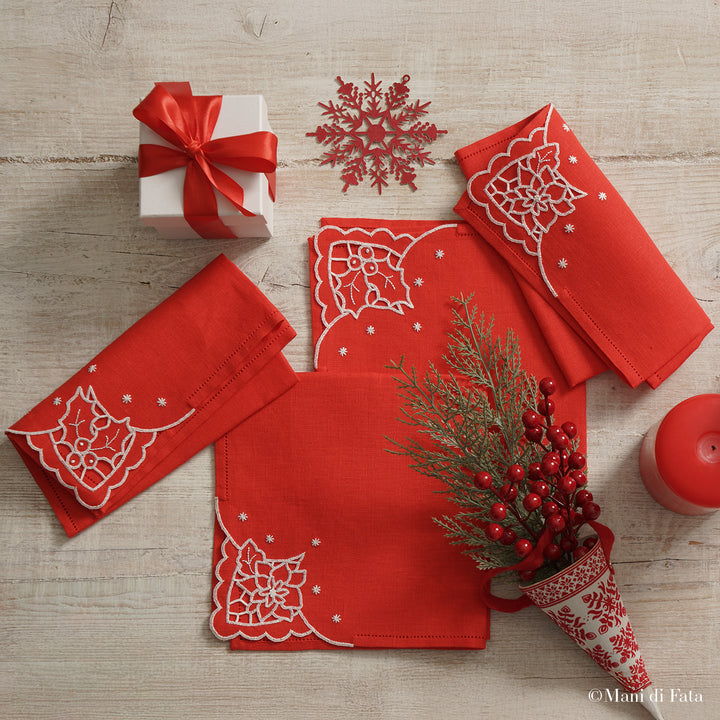 Decorazioni Natalizie in feltro renna bianca naso rosso - Feste - N Decorazioni Natalizie in feltro renna bianca naso rosso - Feste - N