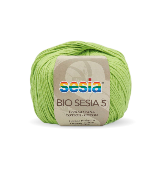 Gomitolo Bio Sesia 5 da 50 gr. VX 0109 verde pistacchio