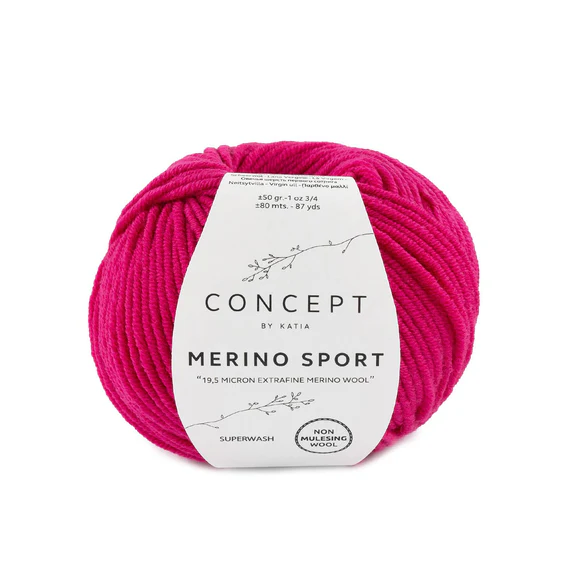 Gomitolo Merino Sport da 50gr. VX 35 fucsia