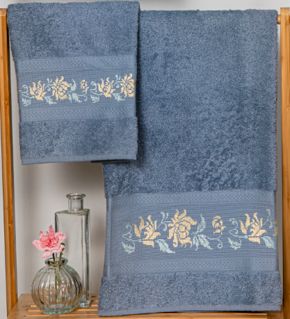 Kit coppia spugna carta da zucchero Fiori a spirale ricamo punto croce