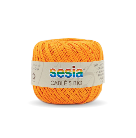 Gomitolo Sesia Cable' 5 Bio da 50 gr. VX 2920 zucca
