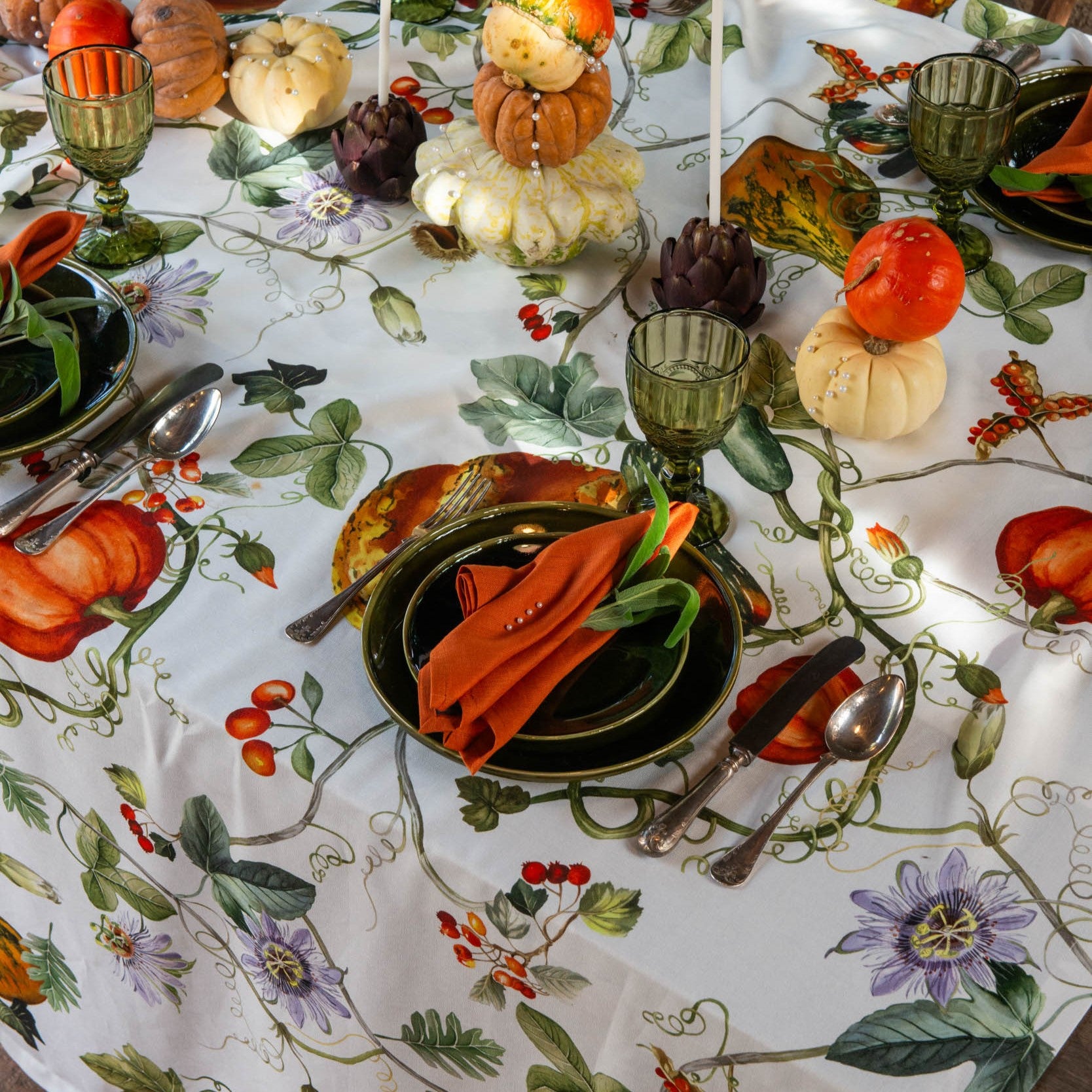 Tovaglietta in panama di cotone Zucca