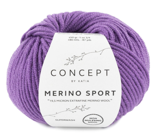 Gomitolo Merino sport da 50 gr VX 66 Lilla