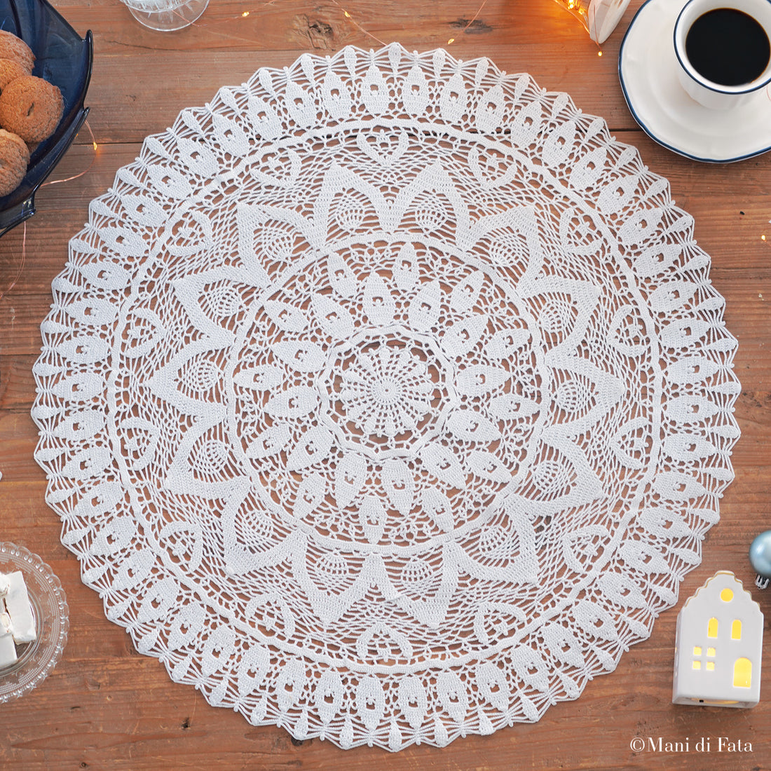 Kit centro rotondo Origami a uncinetto