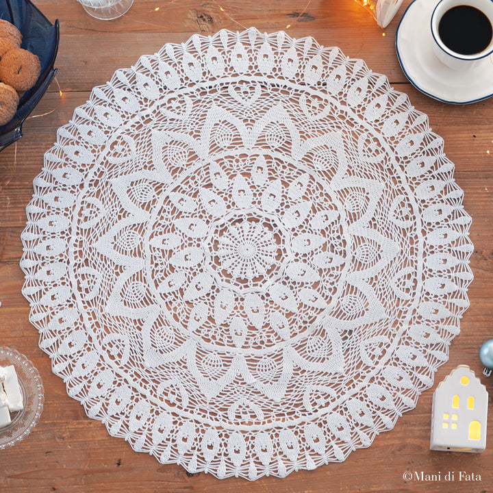 Kit centro rotondo Origami a uncinetto