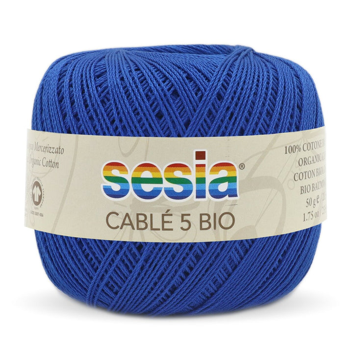 Gomitolo Sesia Cable' 5 Bio da 50 gr. VX 0086 bluette