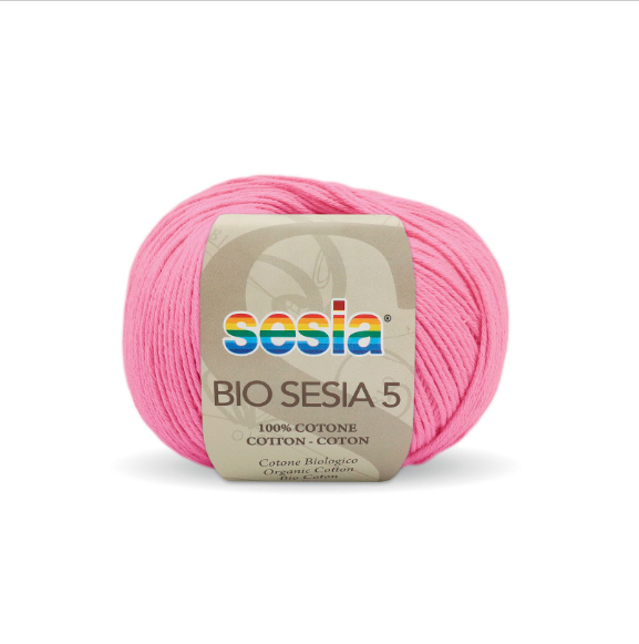 Gomitolo Bio Sesia 5 da 50 gr. VX 0452 rosa camelia