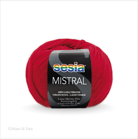 Gomitolo Sesia Mistral da 50 gr. VX 0063 rosso