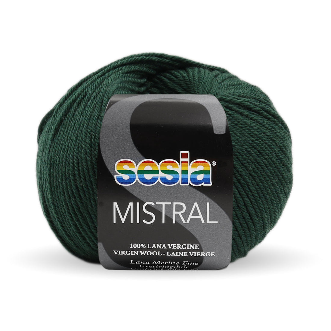 Gomitolo Sesia Mistral da 50 gr. VX 2458 verde scuro