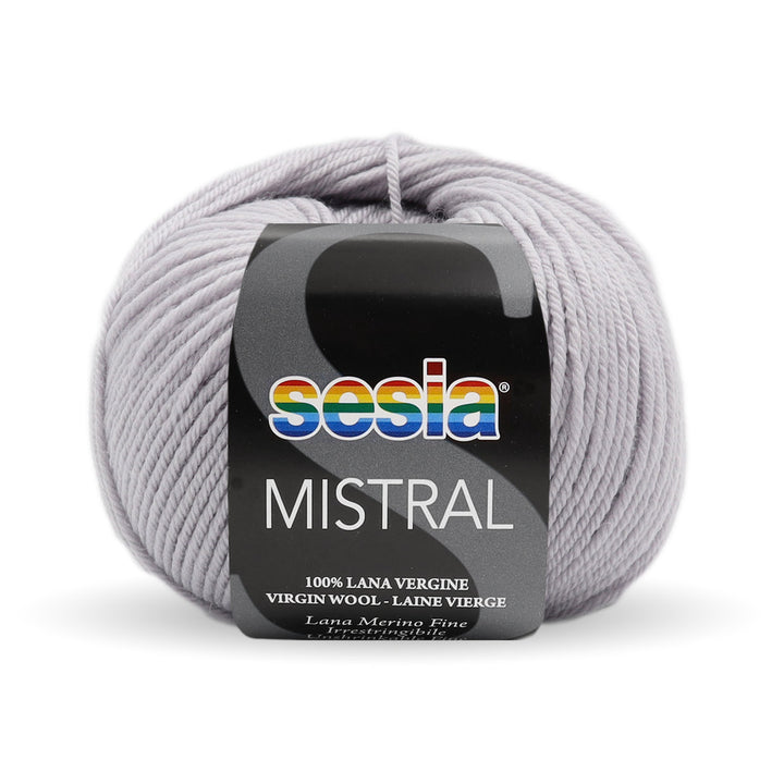 Gomitolo Sesia Mistral da 50 gr. VX 1752 grigio perla