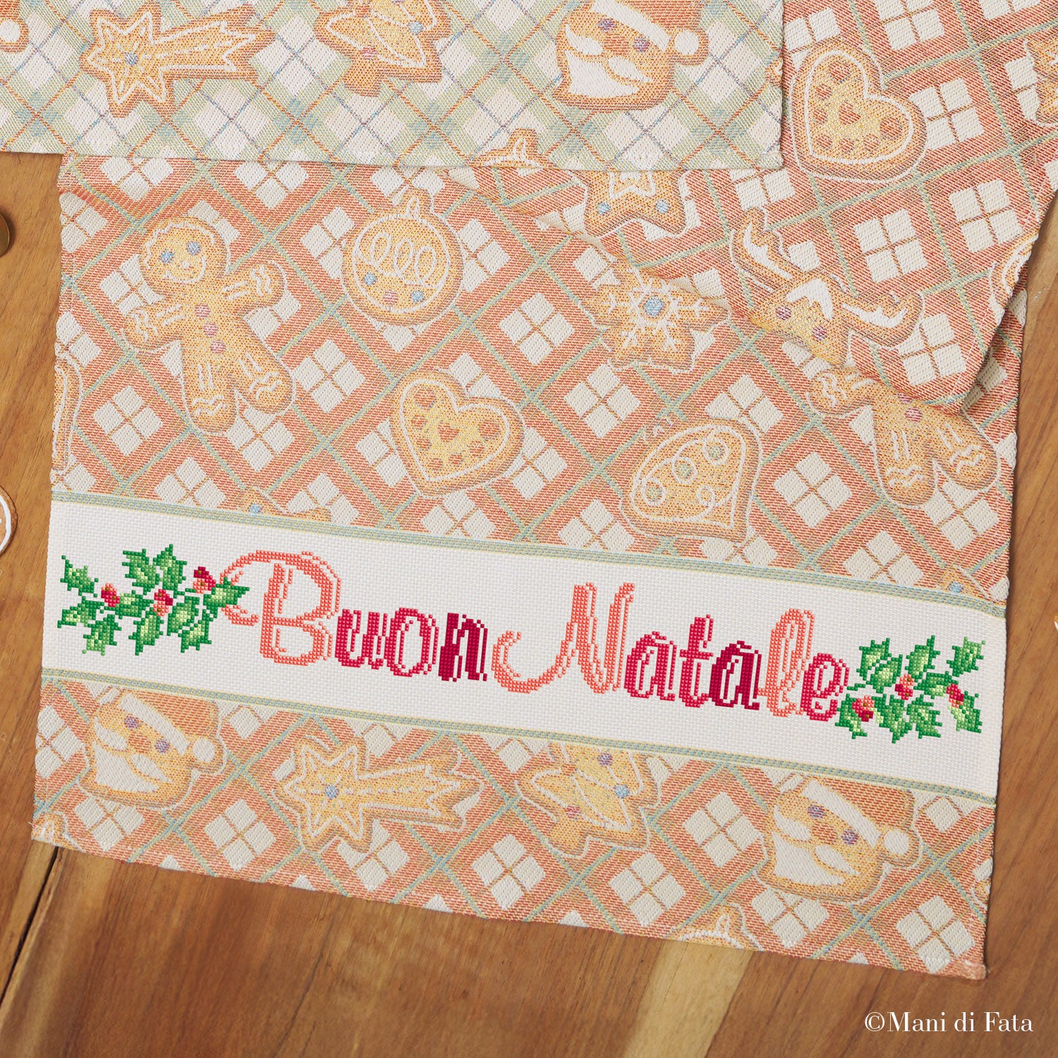 Kit asciugapiatti "cookies rosso"