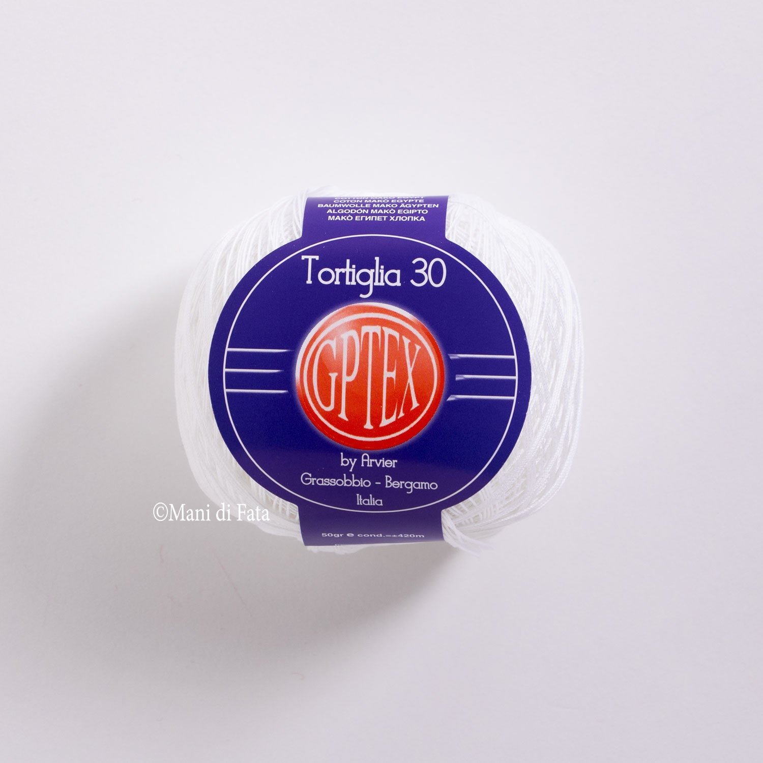 Cotone tortiglia n.30 col 8 bianco gr 50