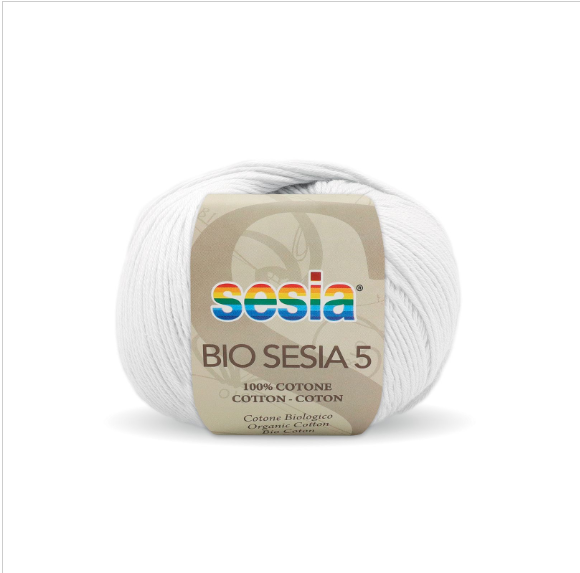 Gomitolo Bio Sesia 5 da 50 gr. VX 0051 bianco