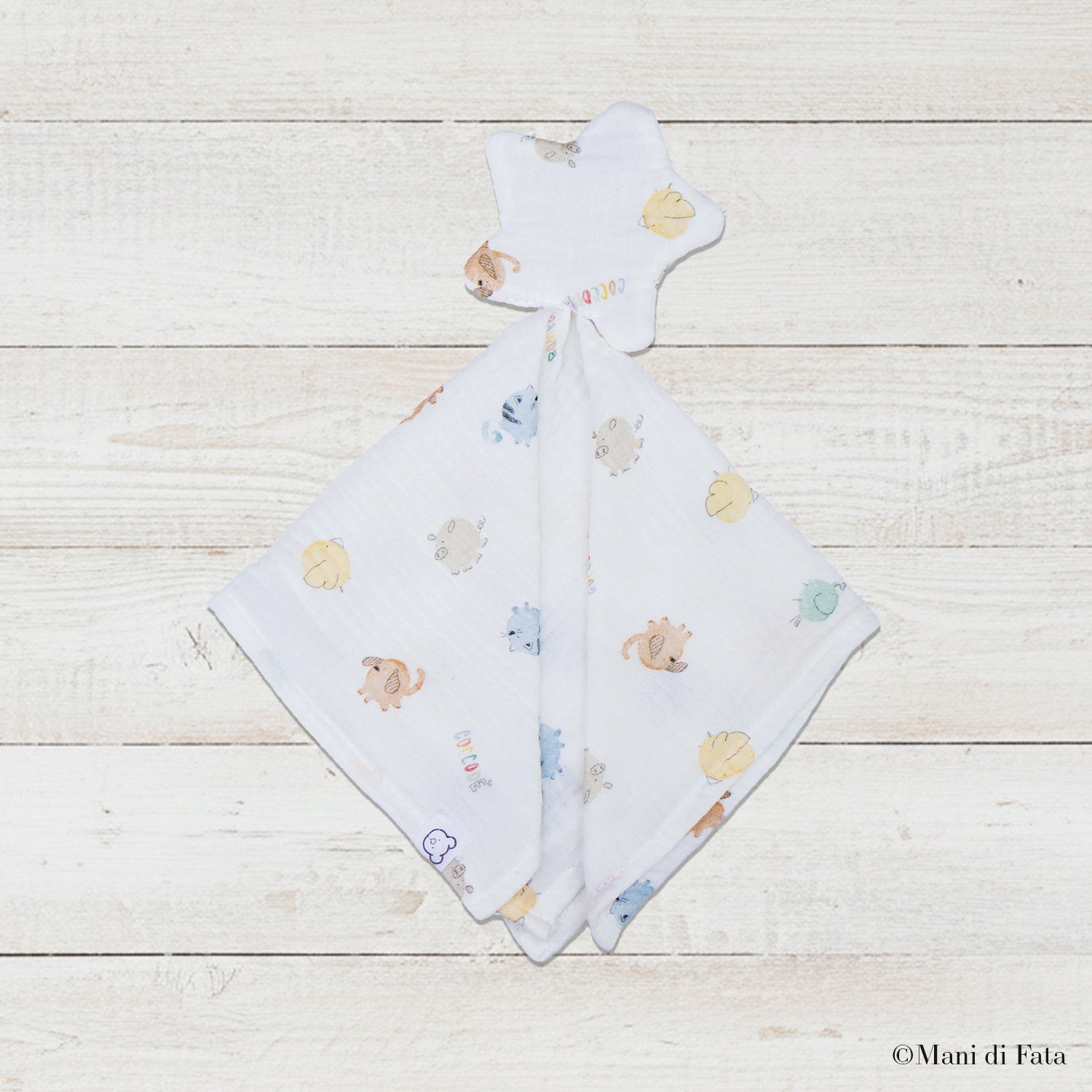 Dou Dou in mussola di cotone con stampa animaletti
