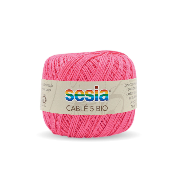 Gomitolo Sesia Cable' 5 Bio da 50 gr. VX 0062 fucsia