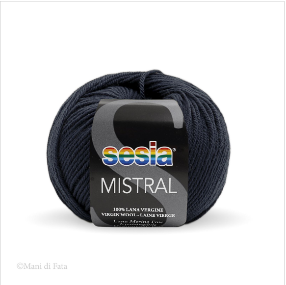 Gomitolo Sesia Mistral da 50 gr. VX 0884 blu notte