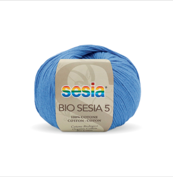 Gomitolo Bio Sesia 5 da 50 gr. VX 0550 blu avio