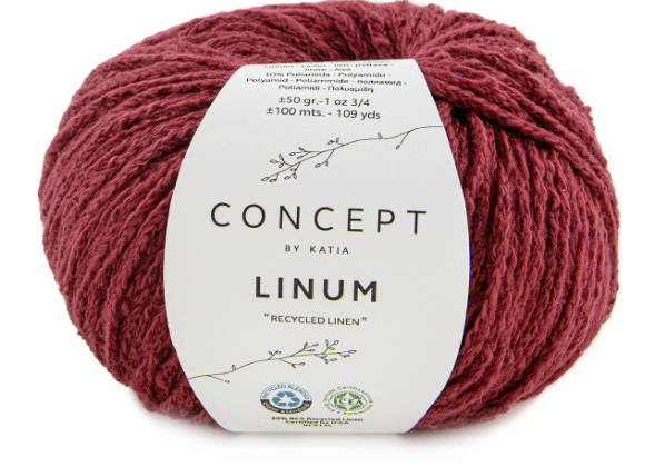 Filato Linum rosso scuro 61 50g