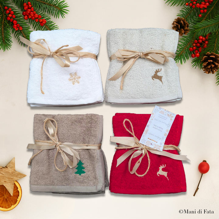 Set di 3 lavette natalizie
