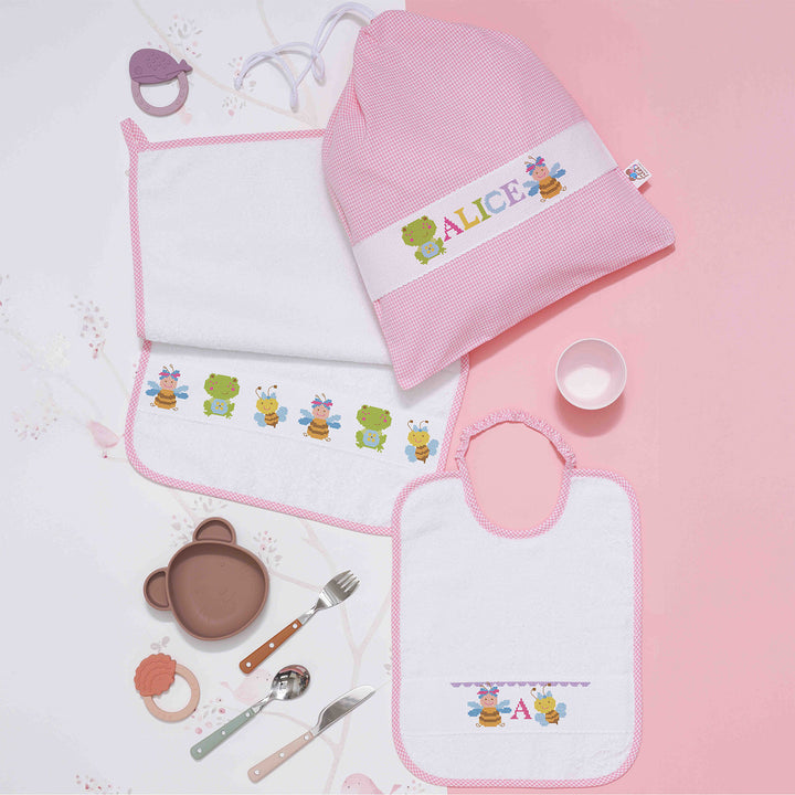 Kit set asilo vichy rosa