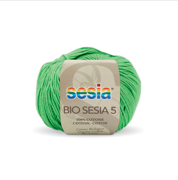 Gomitolo Bio Sesia 5 da 50 gr. VX 0487 verde mela