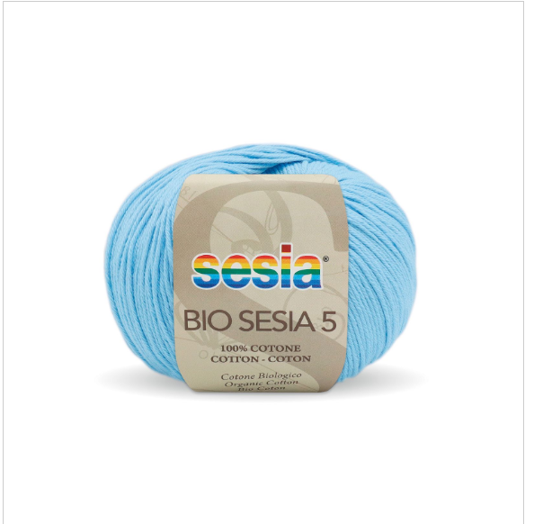Gomitolo Bio Sesia 5 da 50 gr. VX 1835 azzurro chiaro