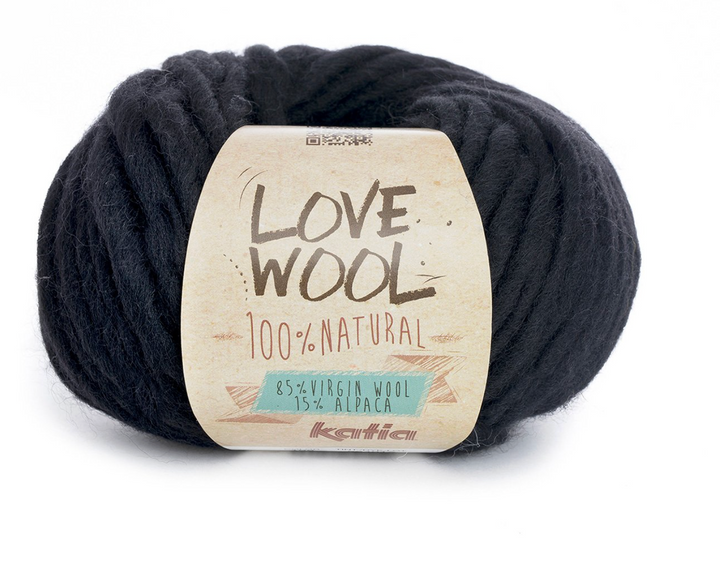 Gomitolo Love Wool da 100 gr VX 00108 Nero
