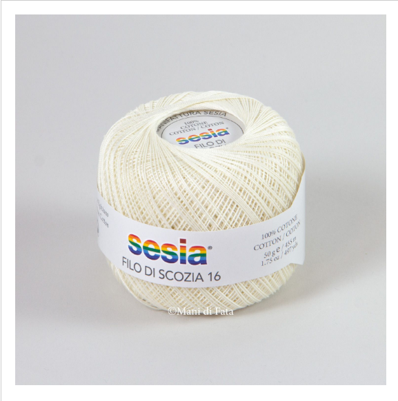 Gomitolo Sesia Scozia 16 da 50 gr. VX 0080 avorio