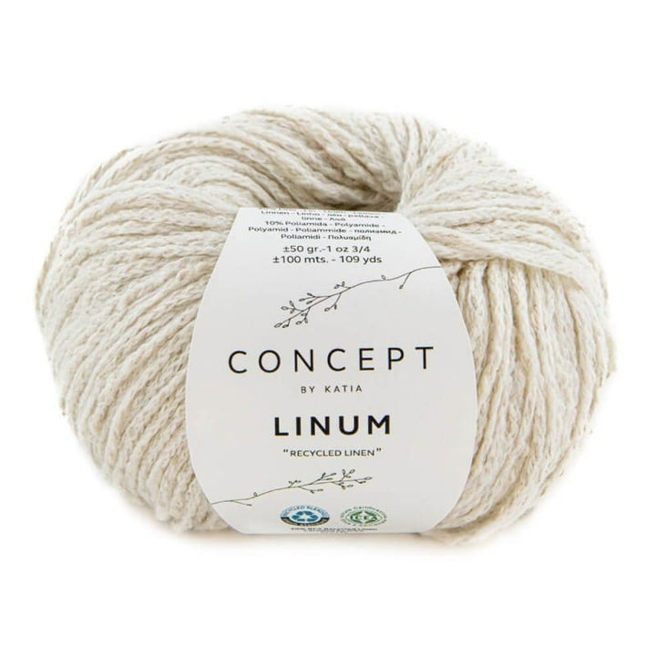 Filato Linum bianco latte 50 50g