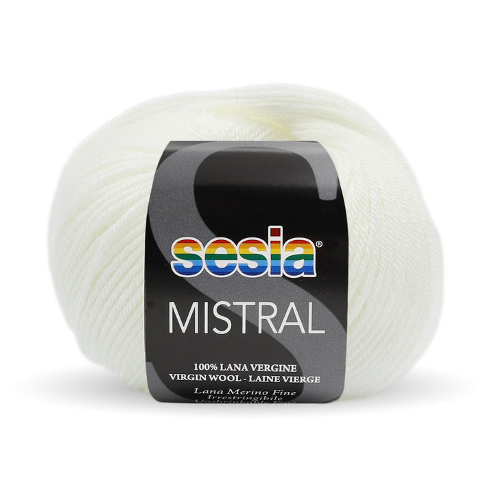 Gomitolo Sesia Mistral da 50 gr. VX 0051 bianco