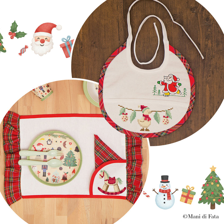 Kit set bavaglino Papero + americana Cavallo a Dondolo