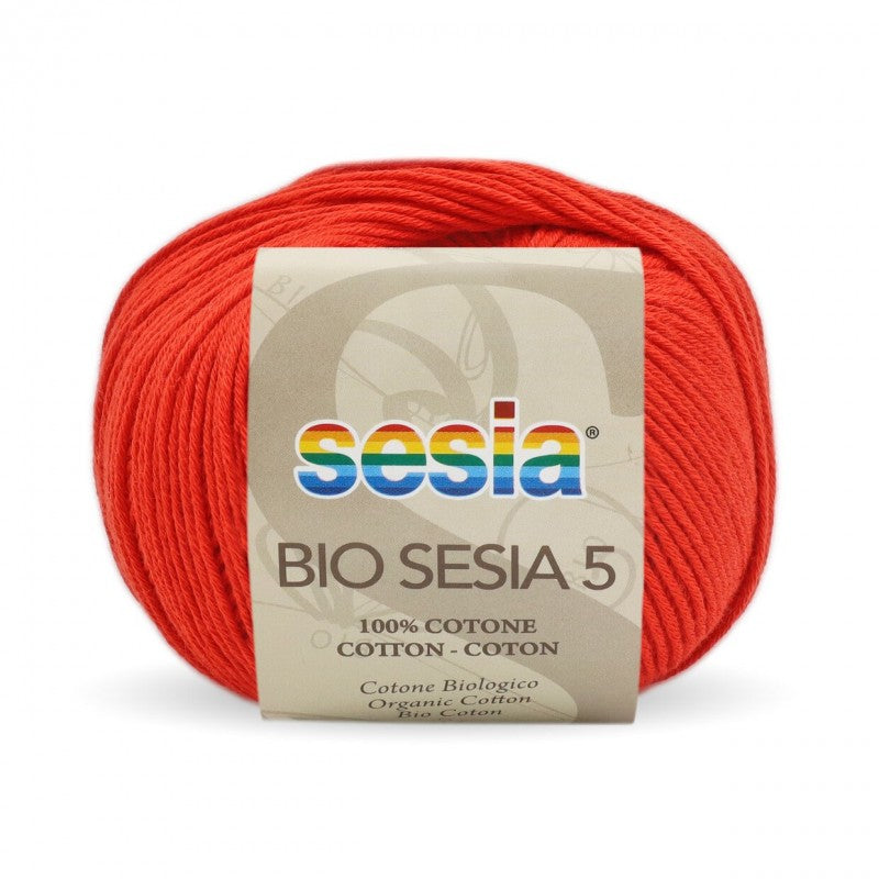 Gomitolo Bio Sesia 5 da 50 gr. VX 1887 mandarino