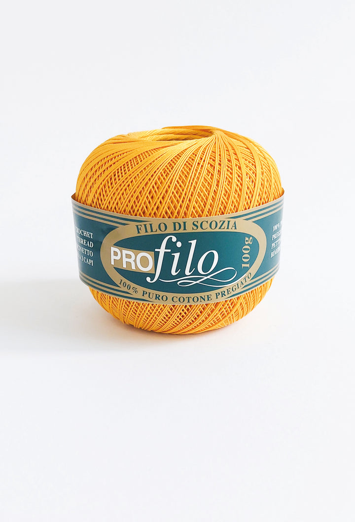 Filo di Scozia N.8  100 %  Cotone Giallo Sc.100 Gr