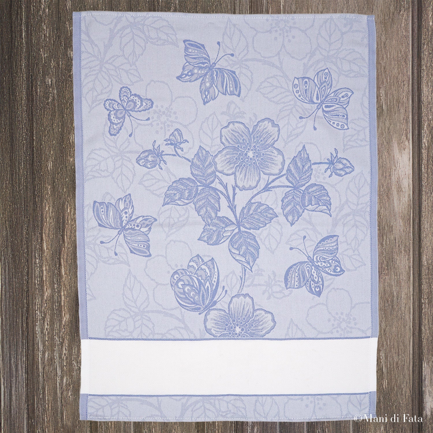 Strofinaccio in cotone jacquard da ricamare a p/croce