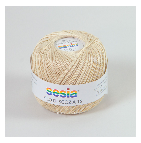 Gomitolo Sesia Scozia 16 da 50 gr. VX 0052 ecrù chiaro