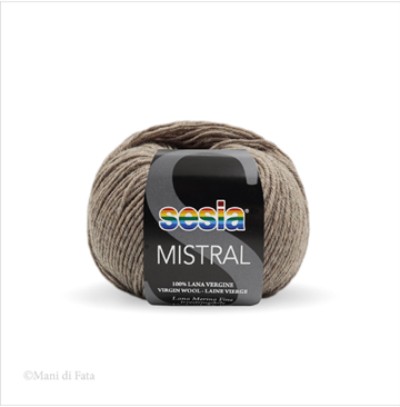 Gomitolo Sesia Mistral da 50 gr. VX 1621 marrone corteccia