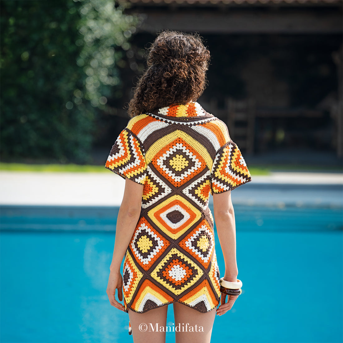 Kit copricostume Piastelle multicolor a uncinetto