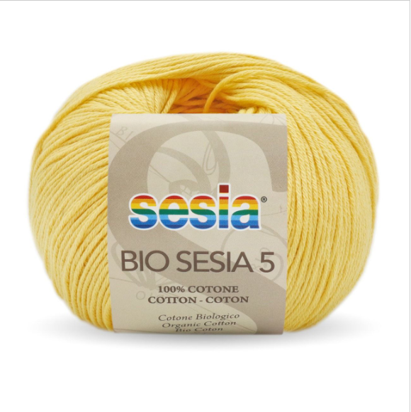 Gomitolo Bio Sesia 5 da 50 gr. VX 0418 giallo chiaro