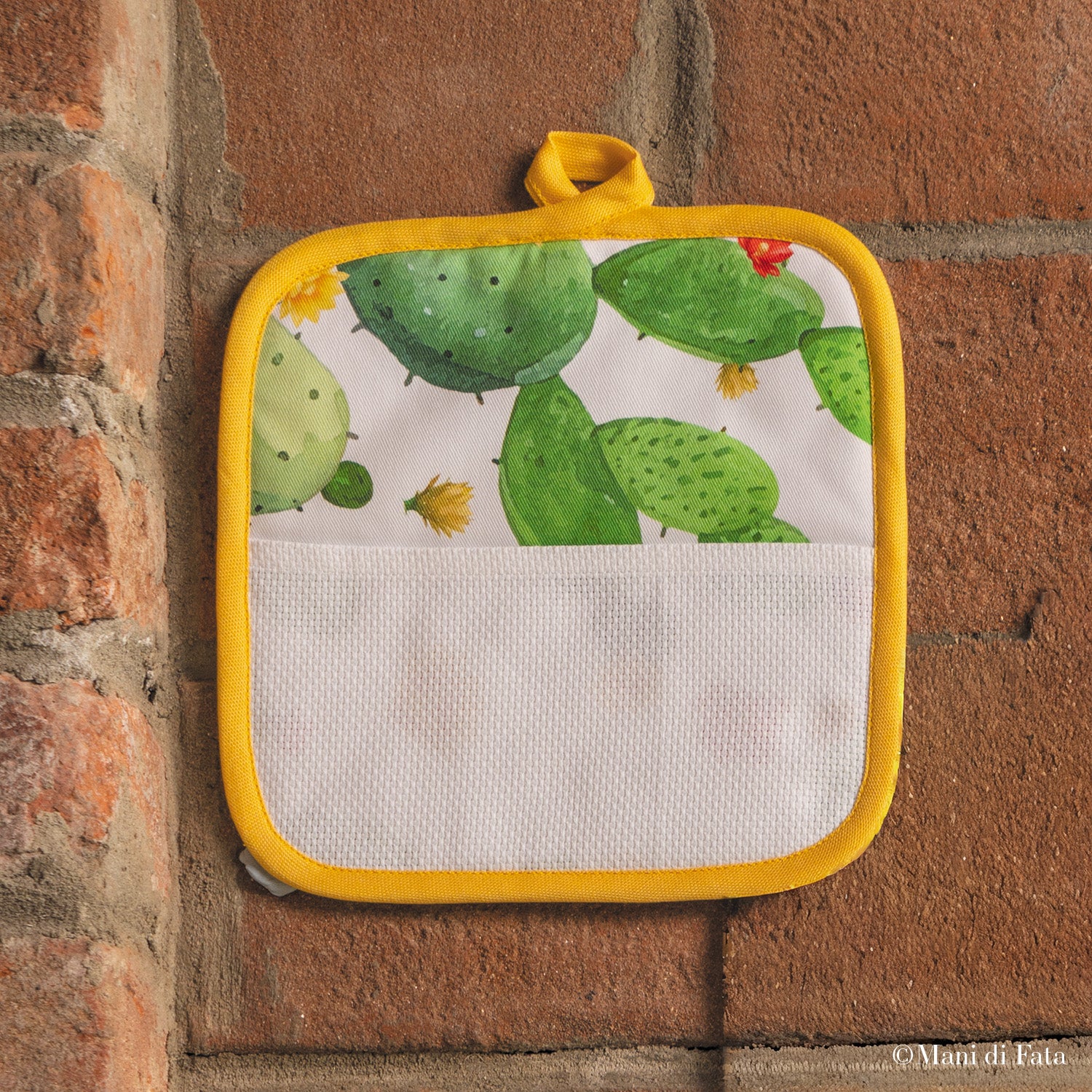 Presina fantasia cactus con inserto in tela aida