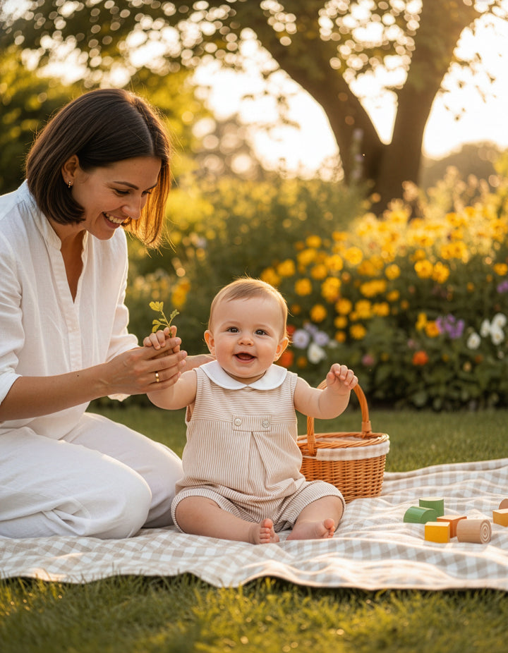Pagliaccetto in popeline ecrù