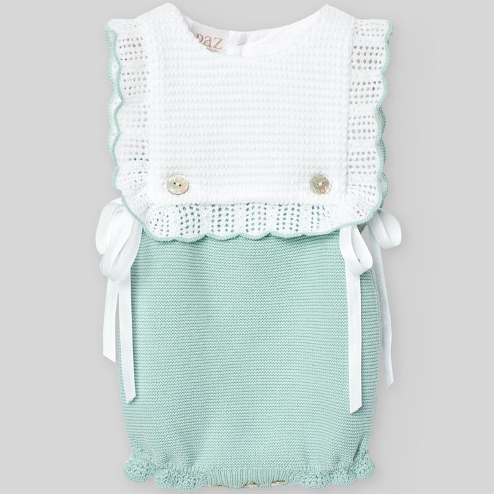 Pagliaccetto in filo di cotone con fiocchetti