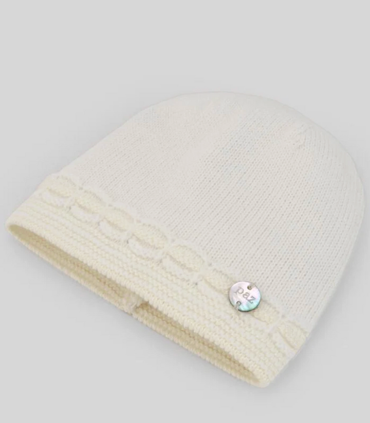 Cappellino in lana con bordo lavorato 6 mesi