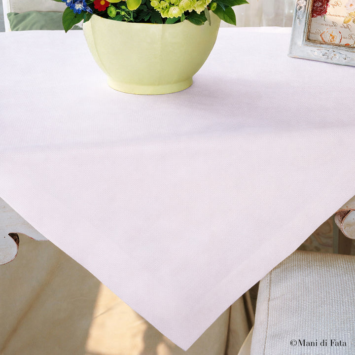 Tovaglietta bianca in tela Aida di cotone