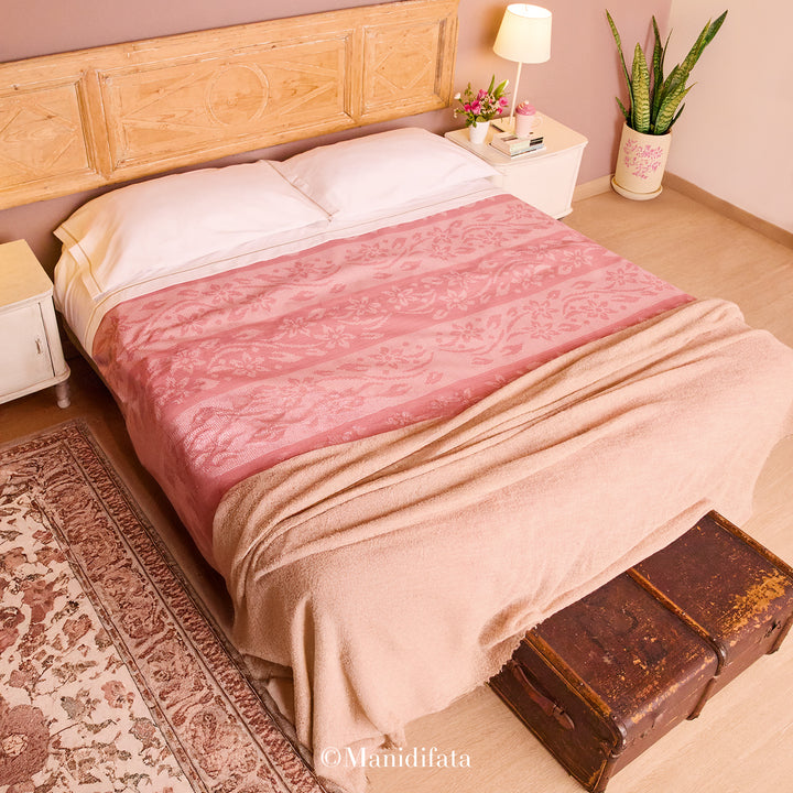 Kit copriletto Fasce Floreali a filet