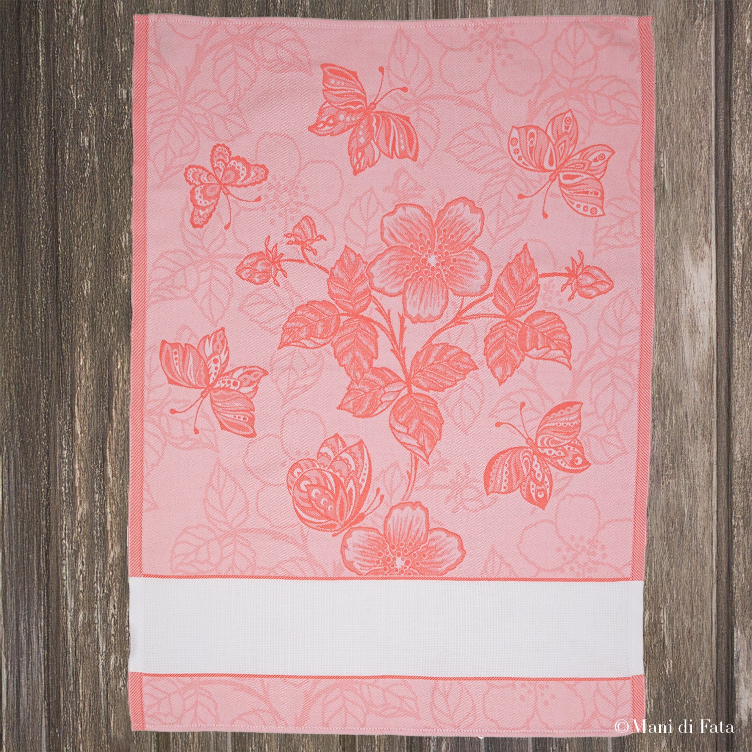 Strofinaccio in cotone jacquard da ricamare a p/croce