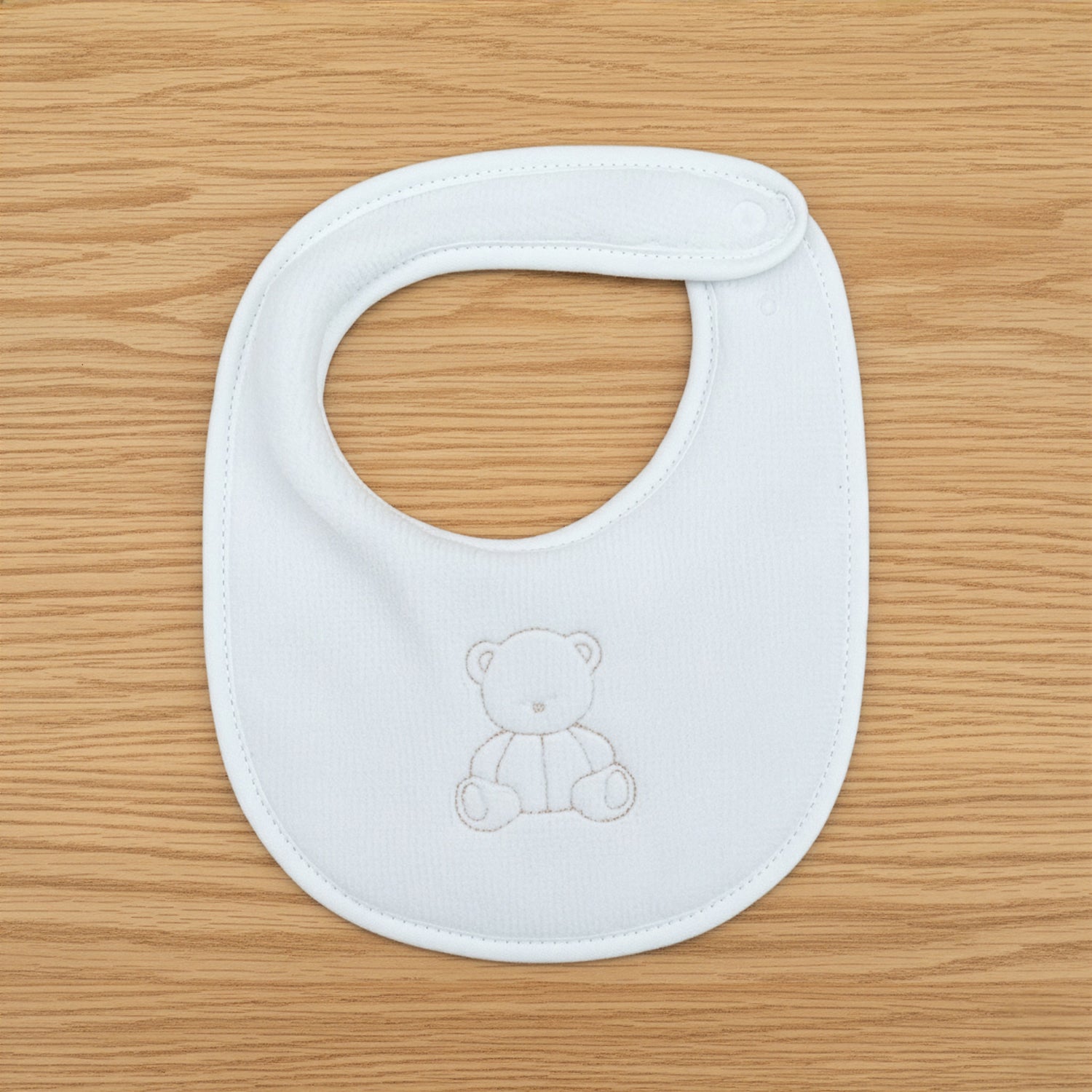 Bavetta bianco/beige in spugna di bamboo