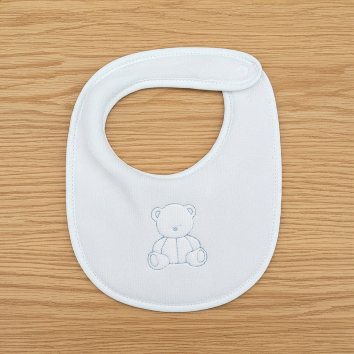 Bavetta bianco/celeste in spugna di bamboo