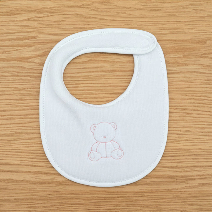 Bavetta bianco/rosa in spugna di bamboo